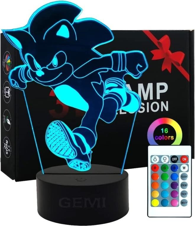 Sonic 3D Illusion Nightlight