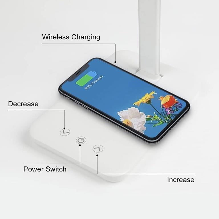 LED Desk Lamp with Wireless Charger
