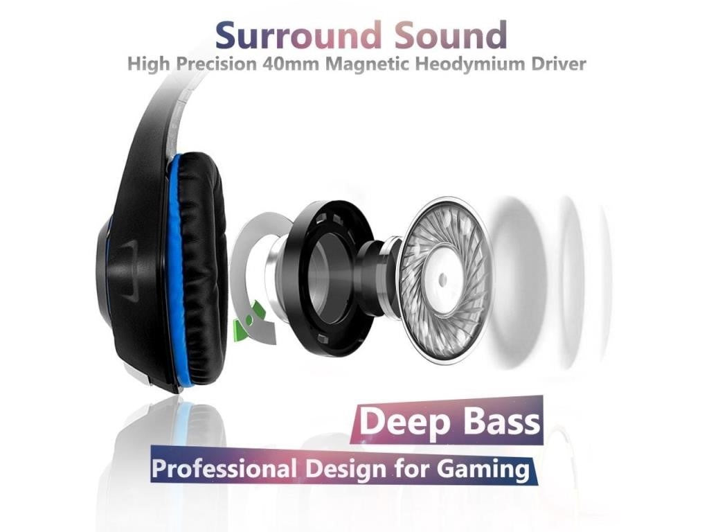 Beexcellent Suround Sound Gaming Headset with Mic