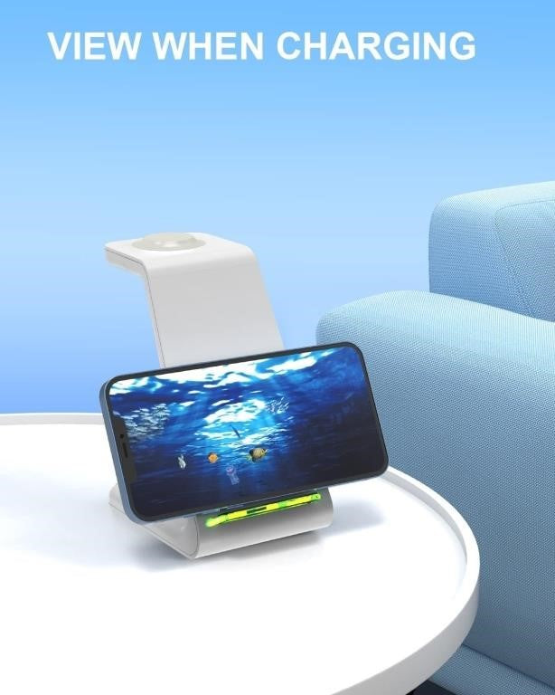 CIYOYO 3 in 1 Fast Wireless Charging Station Dock for iPhone