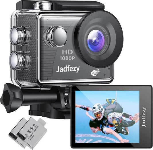 Jadfezy WiFi Action Camera Ultra HD 1080P, 12MP