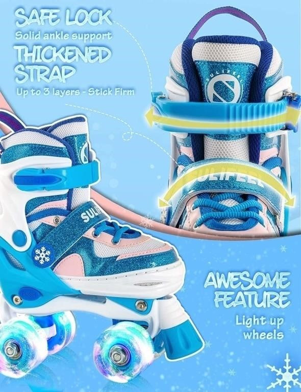 Rainbow Adjustable Roller Skates